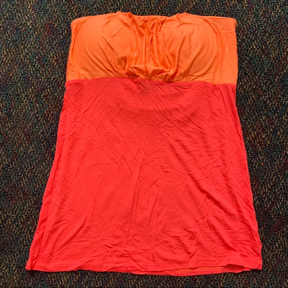 NWT orange/pink tube top by Rue21 // Sz Large
